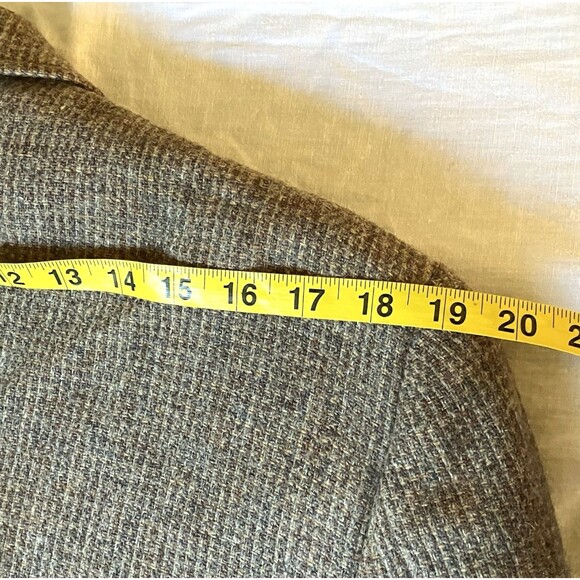 Austin Reed Vintage Tweed Wool Sport Coat Gray Barleycorn Fleck 42 44 Regent St - Picture 9 of 16